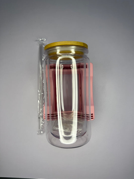 16oz Snow Globe with Bamboo Lid