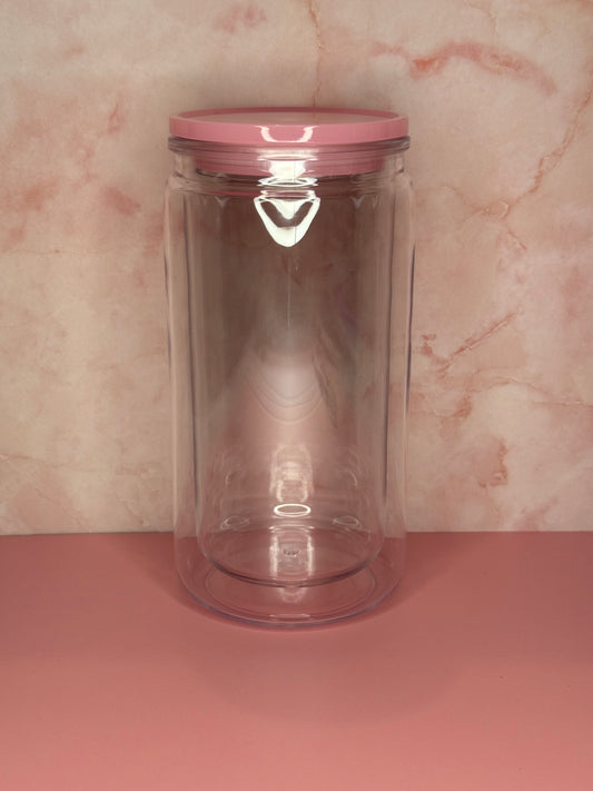 16oz Snow Globe with Coloured Lid