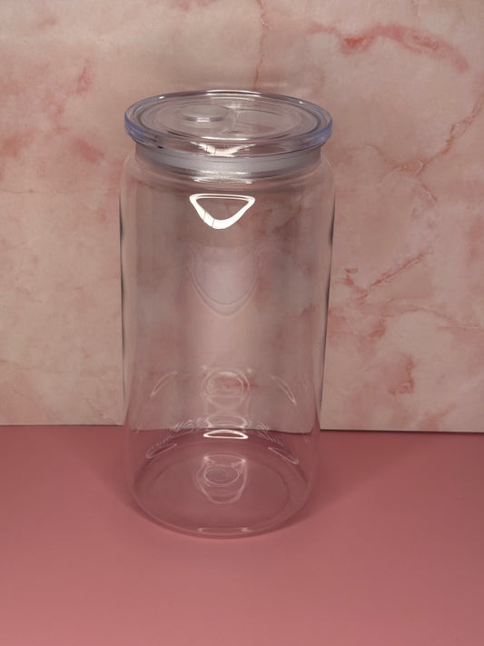 16oz Plastic Tumbler with Clear Lid